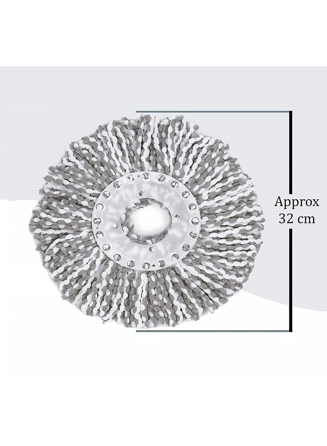 Stewit رأس استبدال ممسحة ستيويت الدائرية 30 سم من الألياف الدقيقة لتنظيف الأرضيات - ملحقات المطبخ - جديد لتحسين المنزل (رمادي) - عبوة من 2 - Image 2