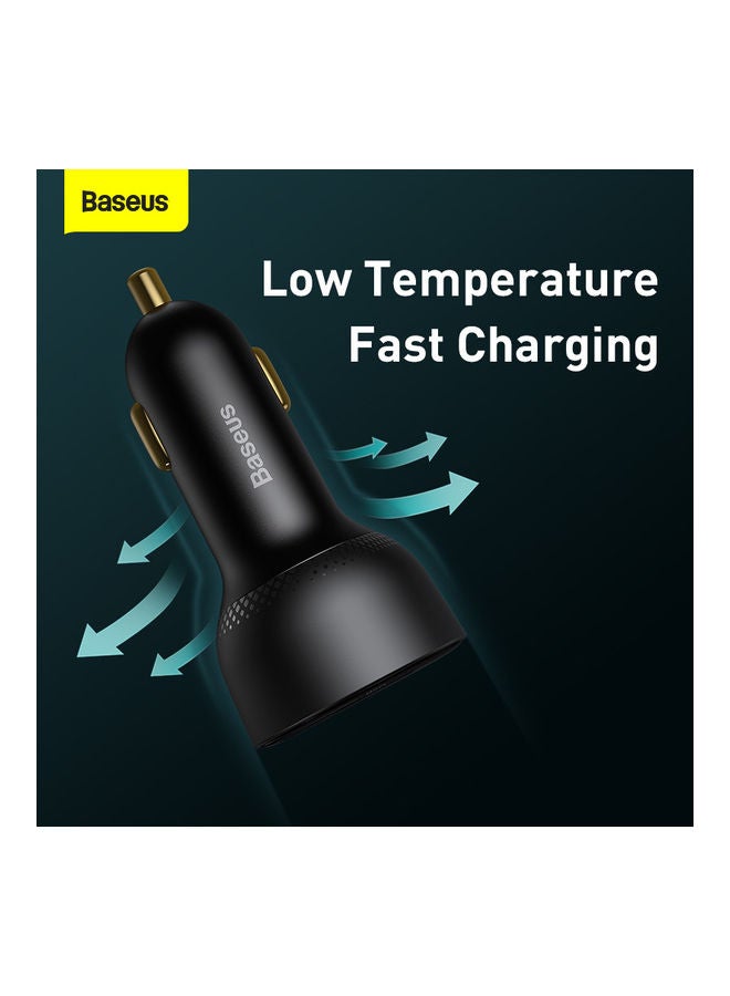 Baseus Superme Digital Display PPS Dual Quick 100W USB Car Charger, QC3.0 PD3.0 2 Ports Fast Car Charger Adapter, Cigarette Lighter USB Charger for iPhone, Chrome Book, Samsung Galaxy S21 iPad Pro MacBook2021 Dell Laptop - Image 5