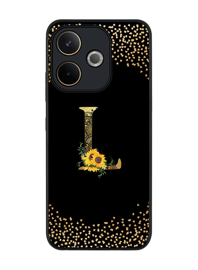 Stylizedd For Oppo A5 Pro 5G / A5 Pro 4G / 5G Case,Slim fit Camera Protection, Shockproof Thin Phone cover  - Custom Floral Monogram - L ( Black ) - Image 1