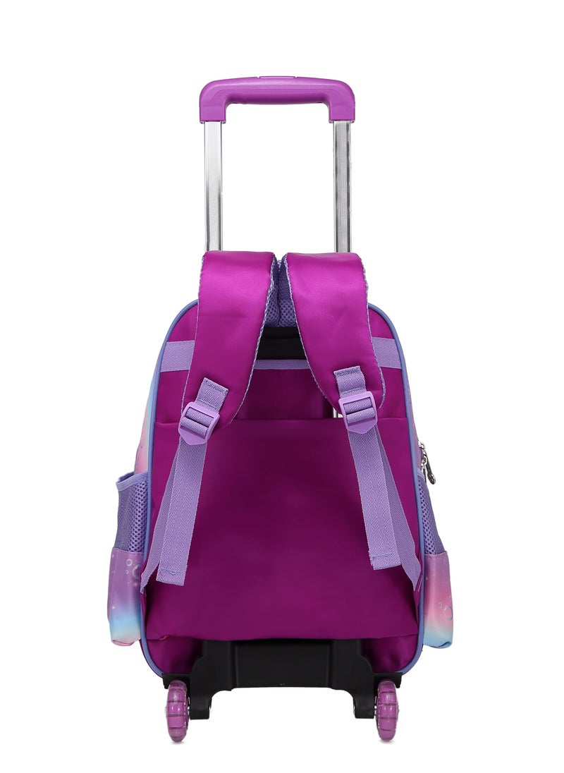 Stargold Baby Backpack 3Pcs For Baby Girls 1 lunch 1 Pencil Box And 1 Bag With Adjustable Strap For School 2 Wheels 16 Inch  - Image 3