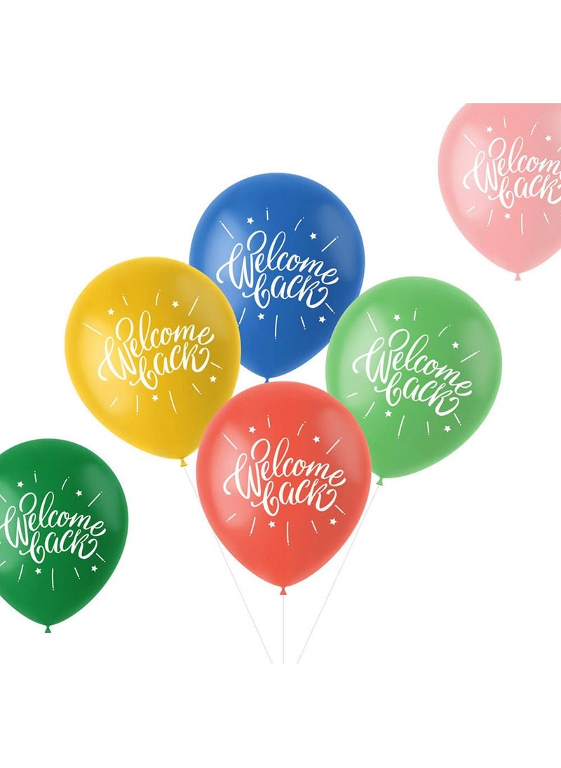 Folat Welcome Back Balloons Multicolor Latex 33 cm 6-pack