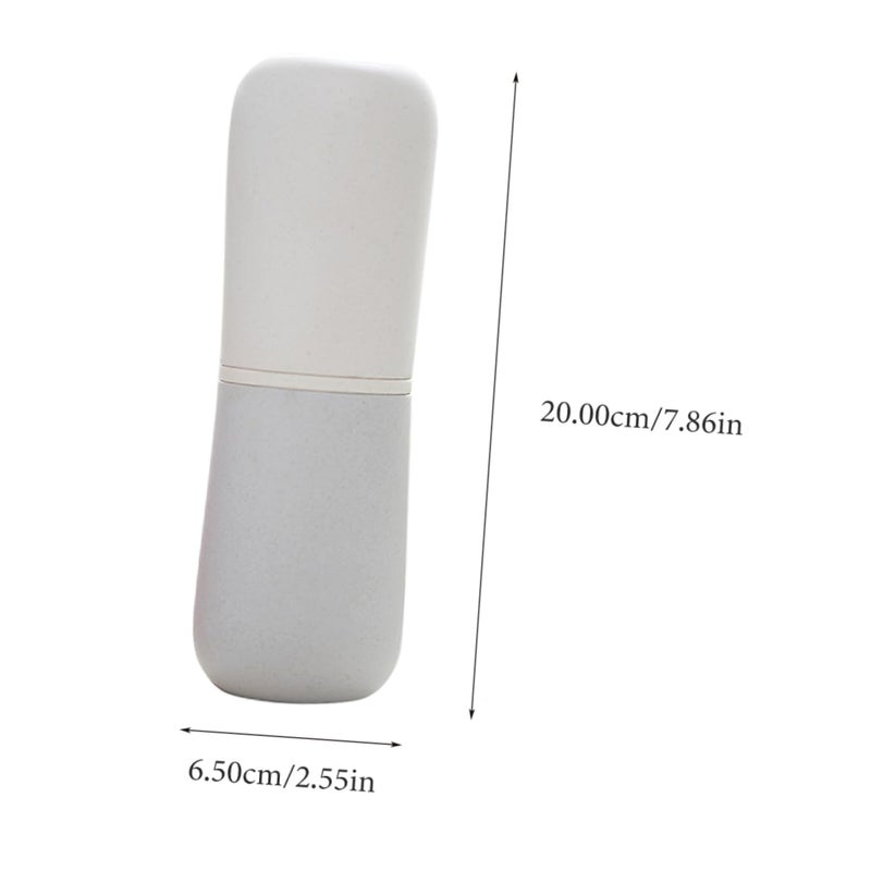 Portable Travel Toothbrush Holder with Dual Color Toothpaste Case Lightweight Compact Design - Image 3