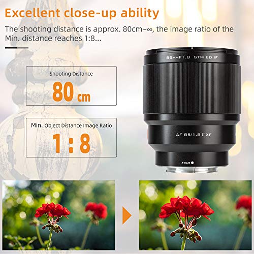 VILTROX عدسة VILTROX 85mm f1.8 Mark II لعدسات Fuji X Mount - عدسة ثابتة بتركيز 85mm للصور الشخصية لعدسات Fujifilm X-T3 و X-T2 و X-T30 و X-T20 و X-T10 و X-T100 و X-PRO2 - Image 5