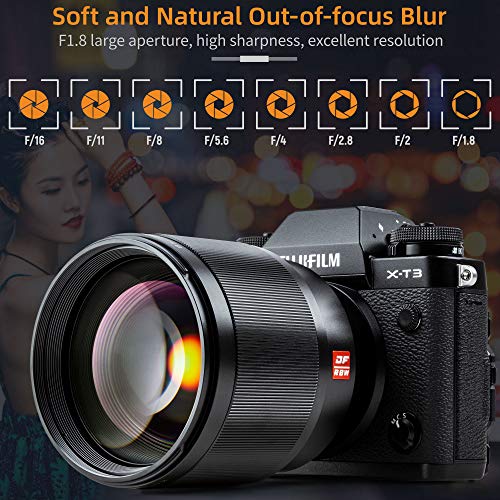 VILTROX عدسة VILTROX 85mm f1.8 Mark II لعدسات Fuji X Mount - عدسة ثابتة بتركيز 85mm للصور الشخصية لعدسات Fujifilm X-T3 و X-T2 و X-T30 و X-T20 و X-T10 و X-T100 و X-PRO2 - Image 3