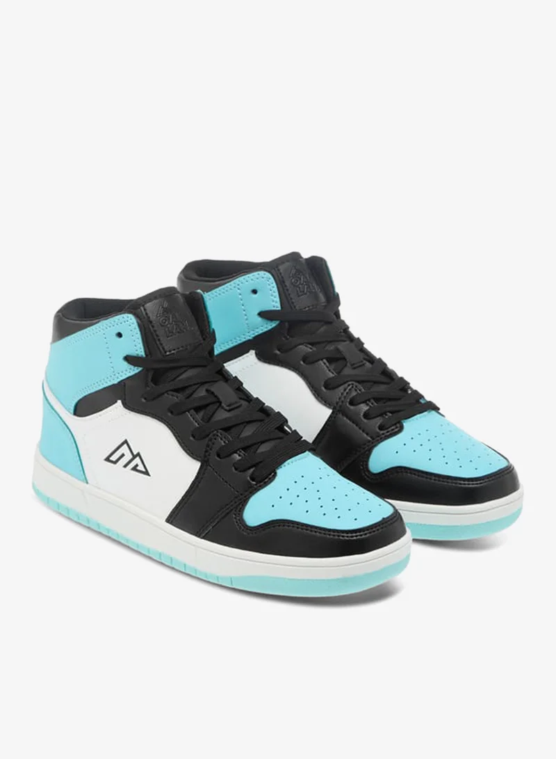 Oaklan by Shoexpress Womens Colourblock High Top Sneakers With Lace-Up Closure