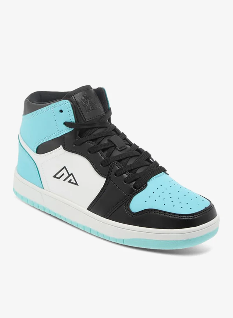 Oaklan by Shoexpress Womens Colourblock High Top Sneakers With Lace-Up Closure