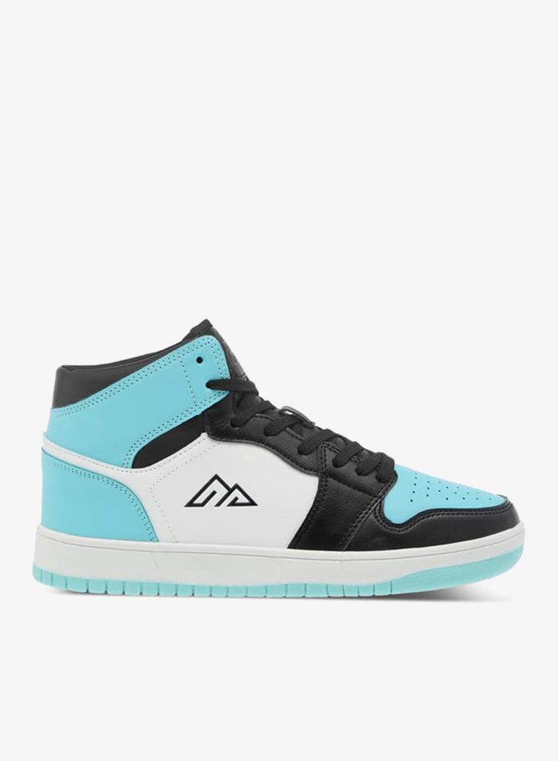 شو اكسبرس سنيكرز نسائي عالي بألوان متداخلة وإغلاق برباط - Image 3