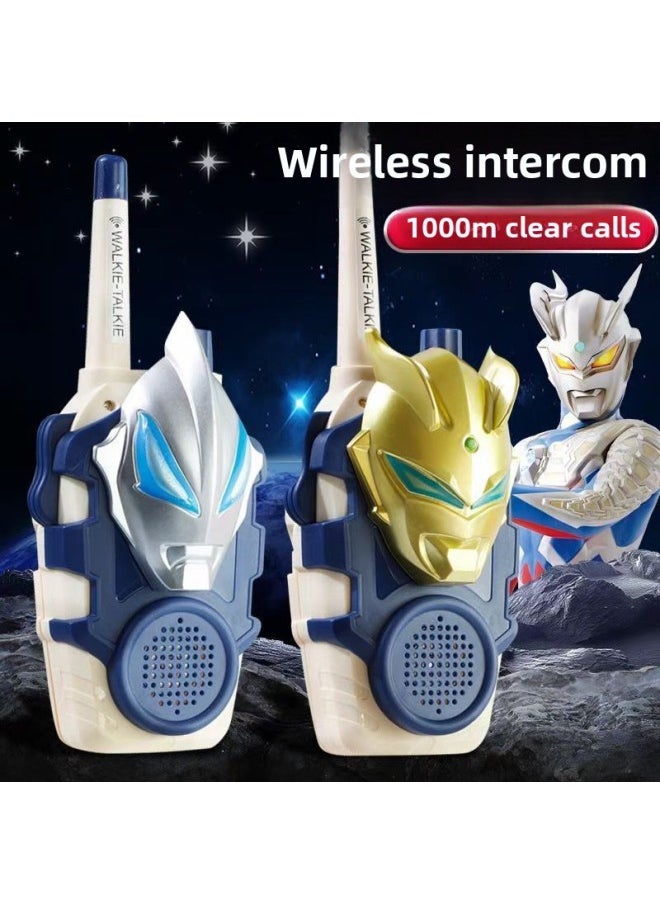 Generic - Gedder Altman Wireless Walkie-talkie Boy Cartoon Toy Parent-child Interaction Outdoor Long-distance 1000-meter Dialogue-Color:A Pair Of Ultraman Zeta Intercom-Specifications:[pack Of Charging Model] Comes With Rechargeable Battery + Charger + Screwdriver + Lanyard - Image 1