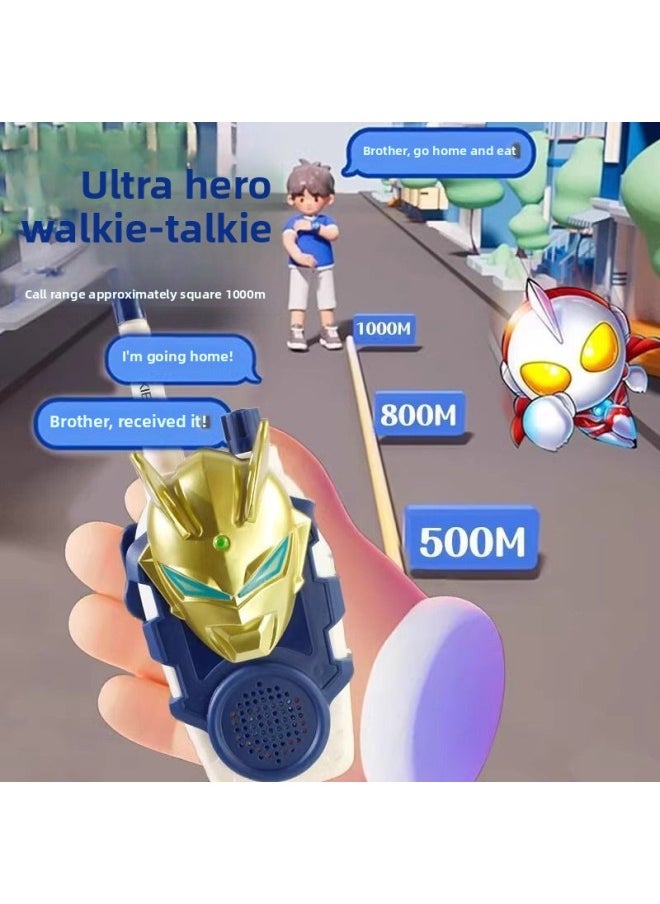 Generic - Gedder Altman Wireless Walkie-talkie Boy Cartoon Toy Parent-child Interaction Outdoor Long-distance 1000-meter Dialogue-Color:A Pair Of Ultraman Zeta Intercom-Specifications:[pack Of Charging Model] Comes With Rechargeable Battery + Charger + Screwdriver + Lanyard - Image 1