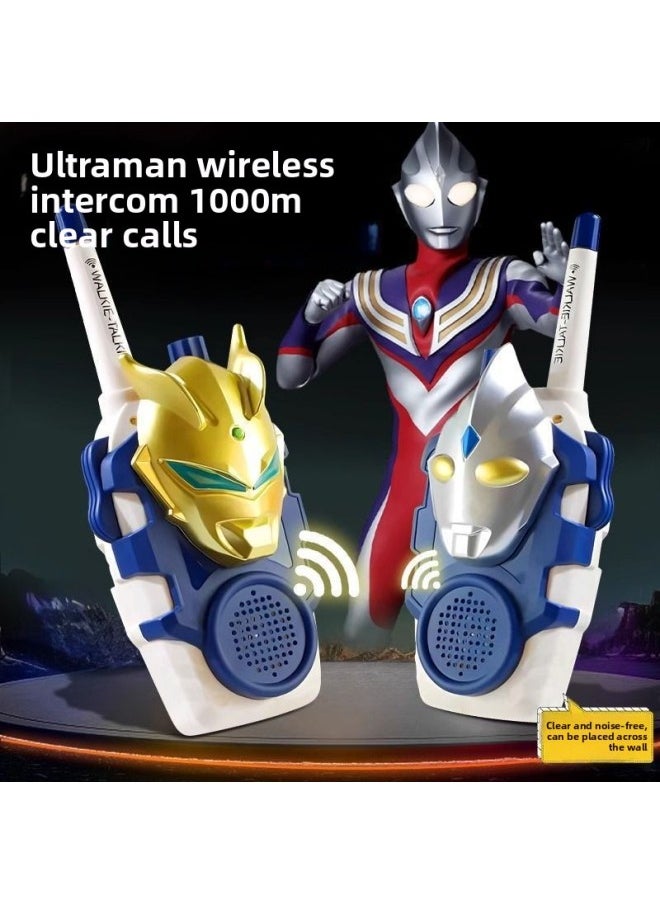 Generic - Gedder Altman Wireless Walkie-talkie Boy Cartoon Toy Parent-child Interaction Outdoor Long-distance 1000-meter Dialogue-Color:A Pair Of Ultraman Zeta Intercom-Specifications:[pack Of Charging Model] Comes With Rechargeable Battery + Charger + Screwdriver + Lanyard - Image 1