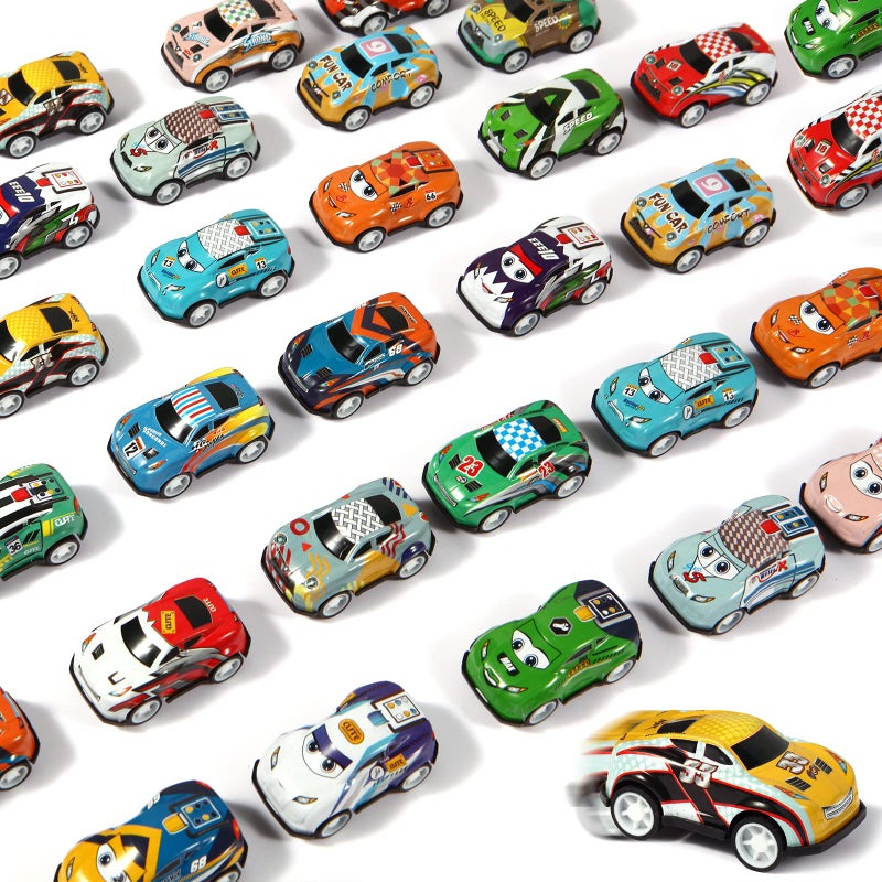 Aruytps 36PCS Mini Pull Back Cars for Kids Toddlers 3-5 4-8 Years Old, Race Cars Party Favors Bulk Vehicles Set, Classroom Prizes Box Pinata Fillers for Boys and Girls - Image 1
