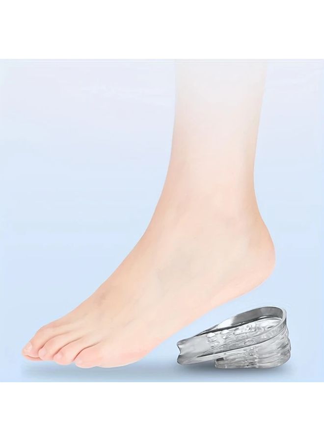 5 Layer Adjustable Shoe Insoles Transparent Height Increase Cushion Heel Pads 5 Pieces Set - Image 2