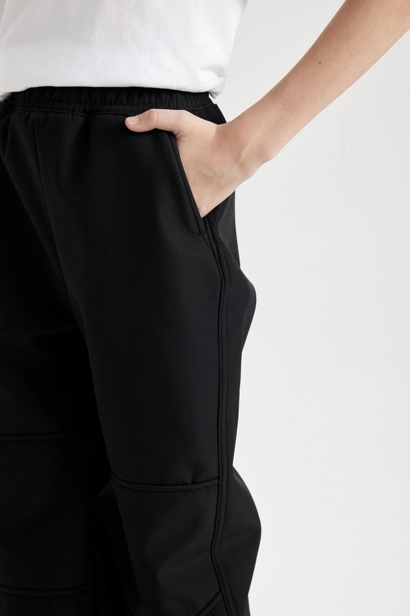 ديفاكتو بنطلون اسود جوجر اولادي قطيفة بجيب كارجو - Image 5