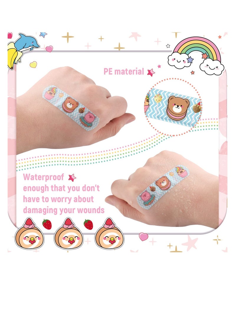 Excefore Kids Cartoon Bandages, 120 Pcs Flexible Adhesive Colorful Bandages, Waterproof Breathable Bandages, Knuckle Stickers Comfortable Protection Care Scrapes and Cuts, for Children Toddlers - Image 3