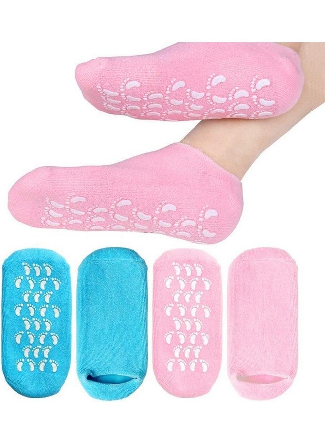 DHYANI DHYANI Spa Moisturizing Gel Socks for Dry Feet and Ankles - Helps Repair Cracked Skincare Gel Therapy and Softens Feet (1 Pair) - Image 2