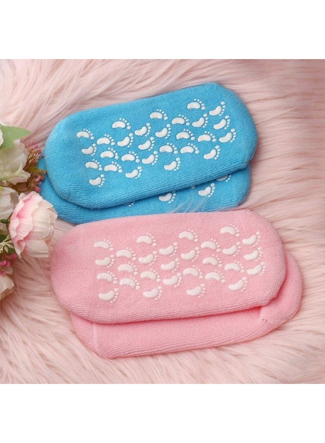 DHYANI DHYANI Spa Moisturizing Gel Socks for Dry Feet and Ankles - Helps Repair Cracked Skincare Gel Therapy and Softens Feet (1 Pair) - Image 3