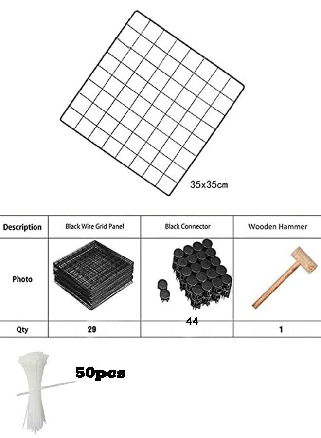 Generic Pet Playpen, Portable Pet Playpen Metal,Double Storey Pet Villa,With storage function (store pet supplies), Pet Cage 29 Panels Metal Wire Yard Fence for Dog Cat Pets,Black  - Image 3