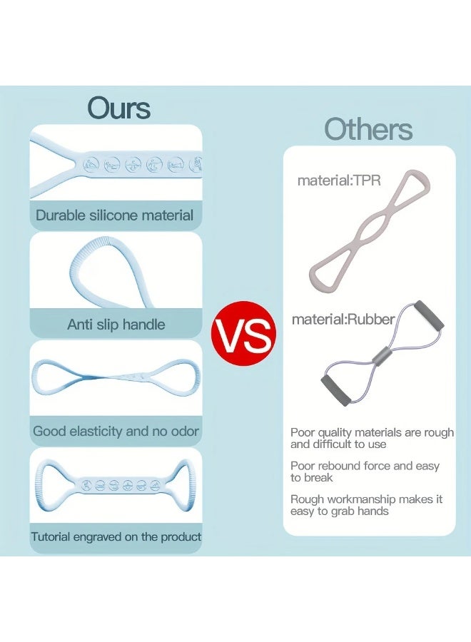 Goolsky 1pc Silicone Resistance Band, Non-Slip Medium Tension Stretch Straps for Fitness, Yoga, Strength Training, Home & Outdoor Exercise Equipment for Men and Women, Gym Accessories - Image 2