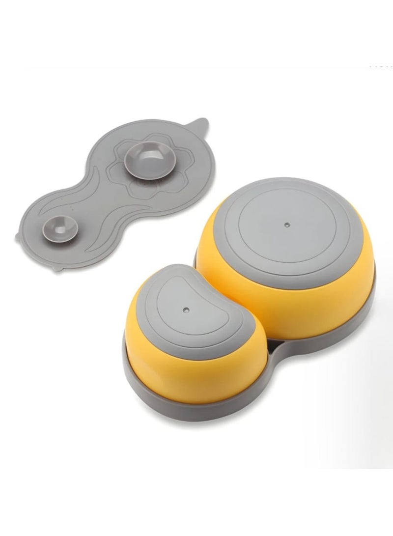 i diD Lunch Box for Kids with cute Bee Shape, Made of durable PP (Polypropylene and Stainless Steel Bowls) with 2 Bowls Set-Non-Spill Bowl with Spoon & Fork, BPA-Free, Leak Proof, Portable Toddler Tableware,500ml bowl for safe & Easy Mealtime - Image 5