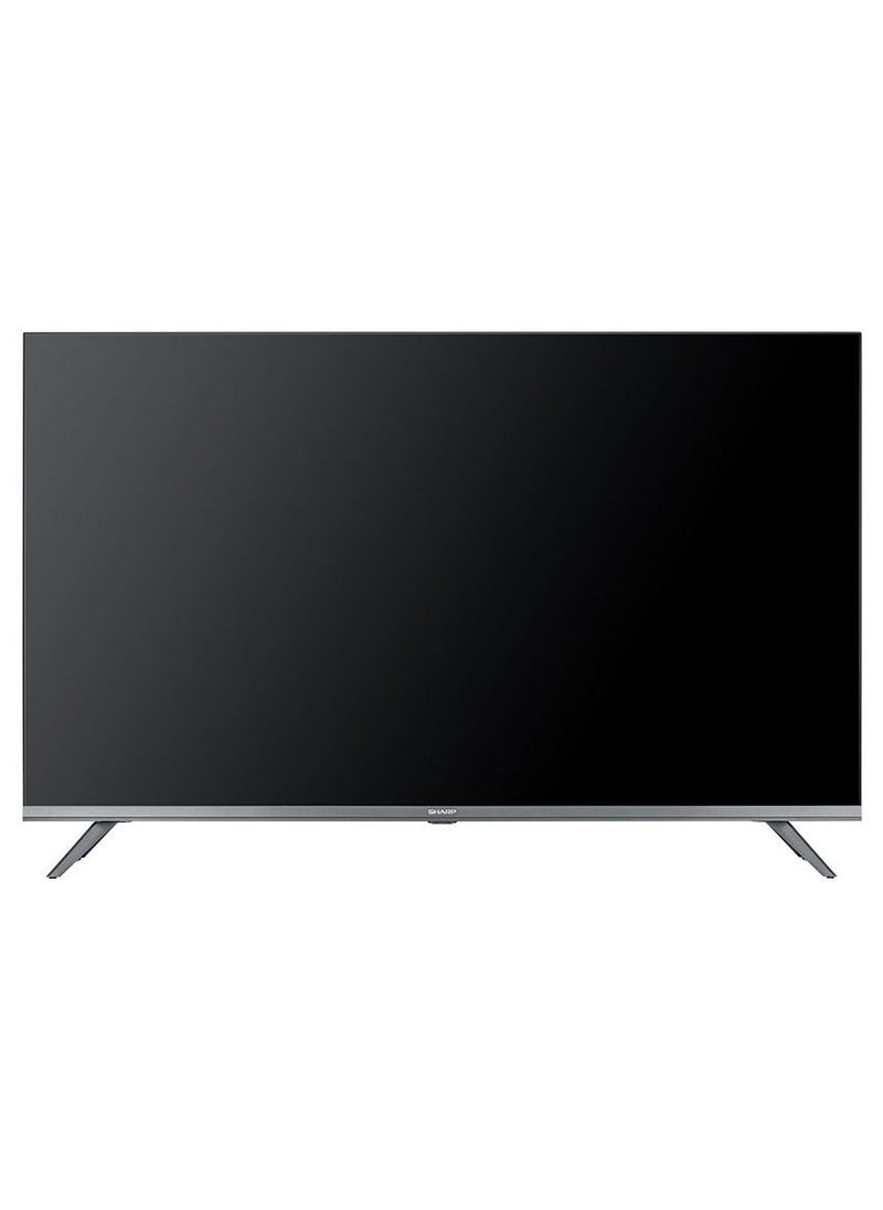 شاشة تليفزيون شارب سمارت بدون فريم 43 بوصة Full HD أندرويد مزودة بريسيفر داخلي ، مدخلين HDMI و مدخلين فلاشة 2T-C43DG6EX