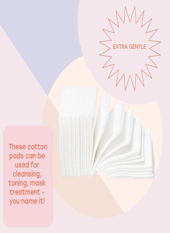 White Rabbit – Naked Cotton Classic – Premium 100% Cotton Pads for Toner Use, Makeup Remover, and Masks | Unbleached, Lint-Free, Extra Soft | Korean Skin Care Product (200 Count) - Image 3