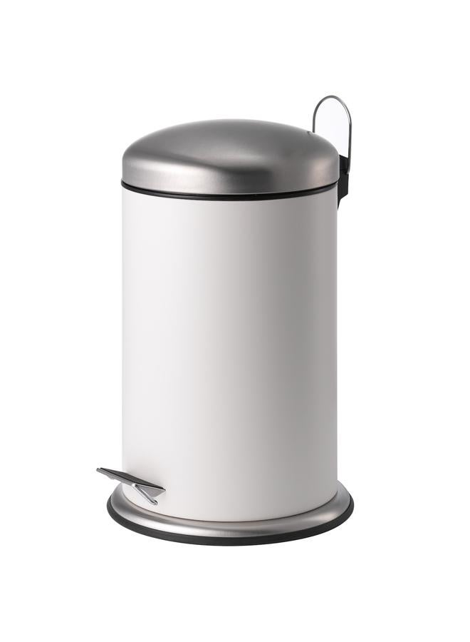 Pedal bin, white, 12 l