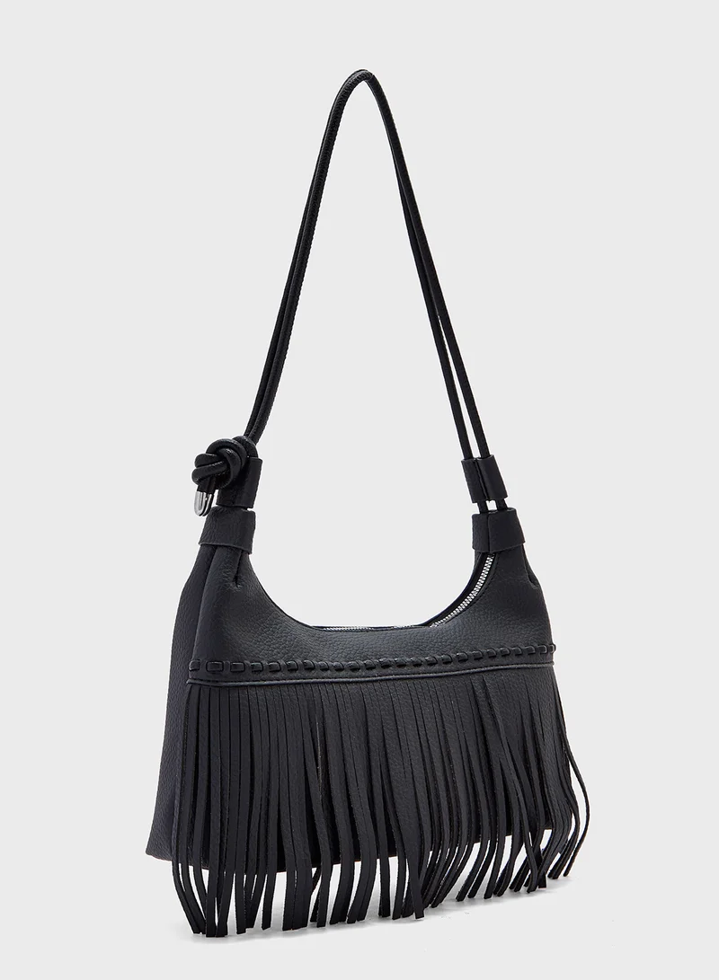 Ginger Tassel Detail Shoulder Bag