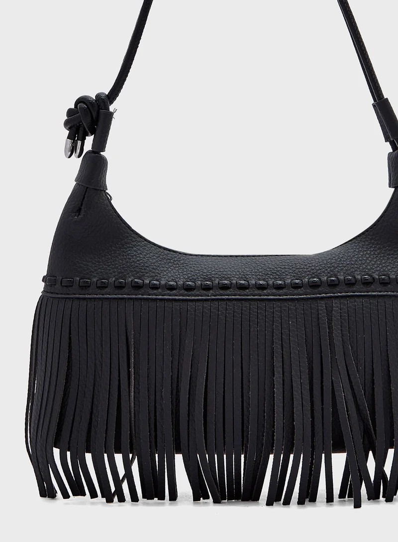 Ginger Tassel Detail Shoulder Bag