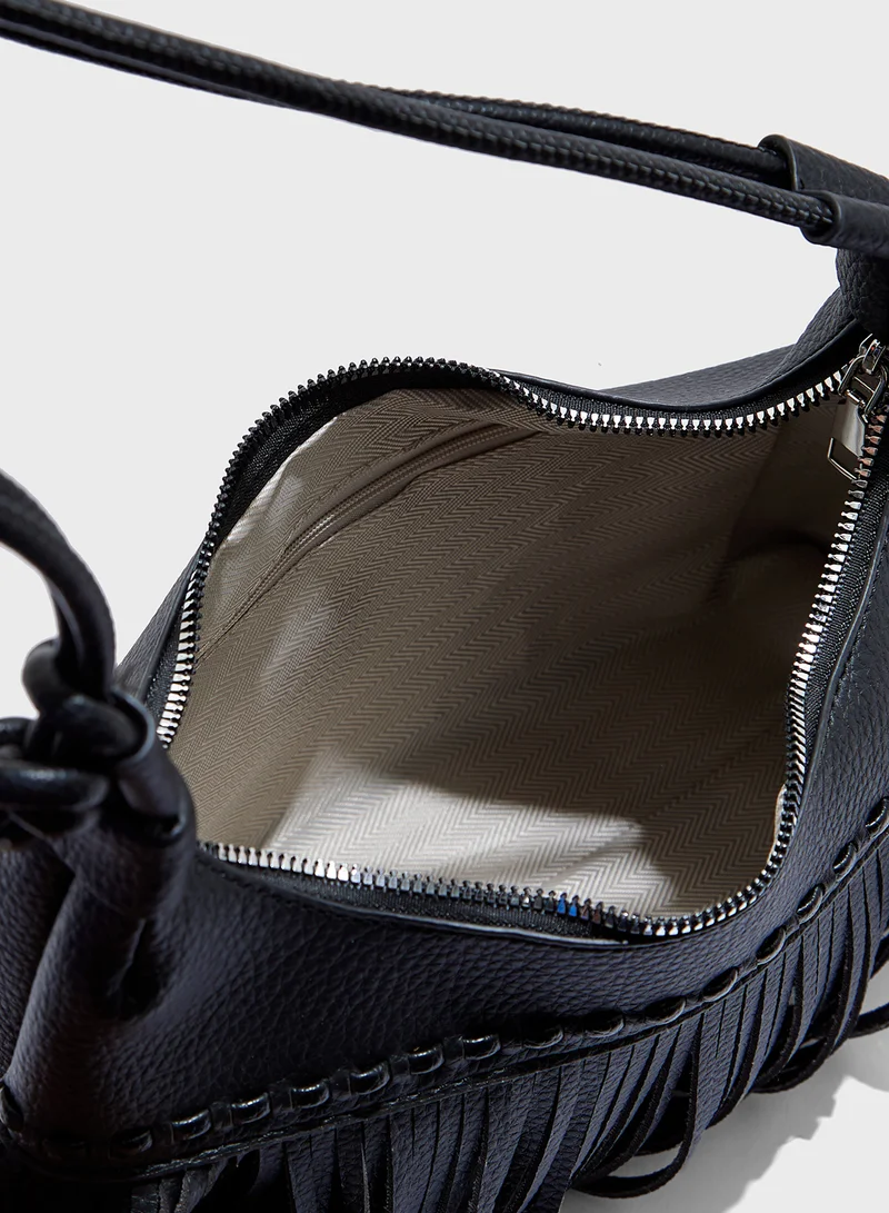 Ginger Tassel Detail Shoulder Bag