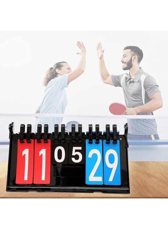 Portable Flip Scoreboard, 6 Digit Tabletop Score Board Flipper Board for Sports Competition Score Keeper Badminton Volleyball Table Tennis Football Basketball - Image 5