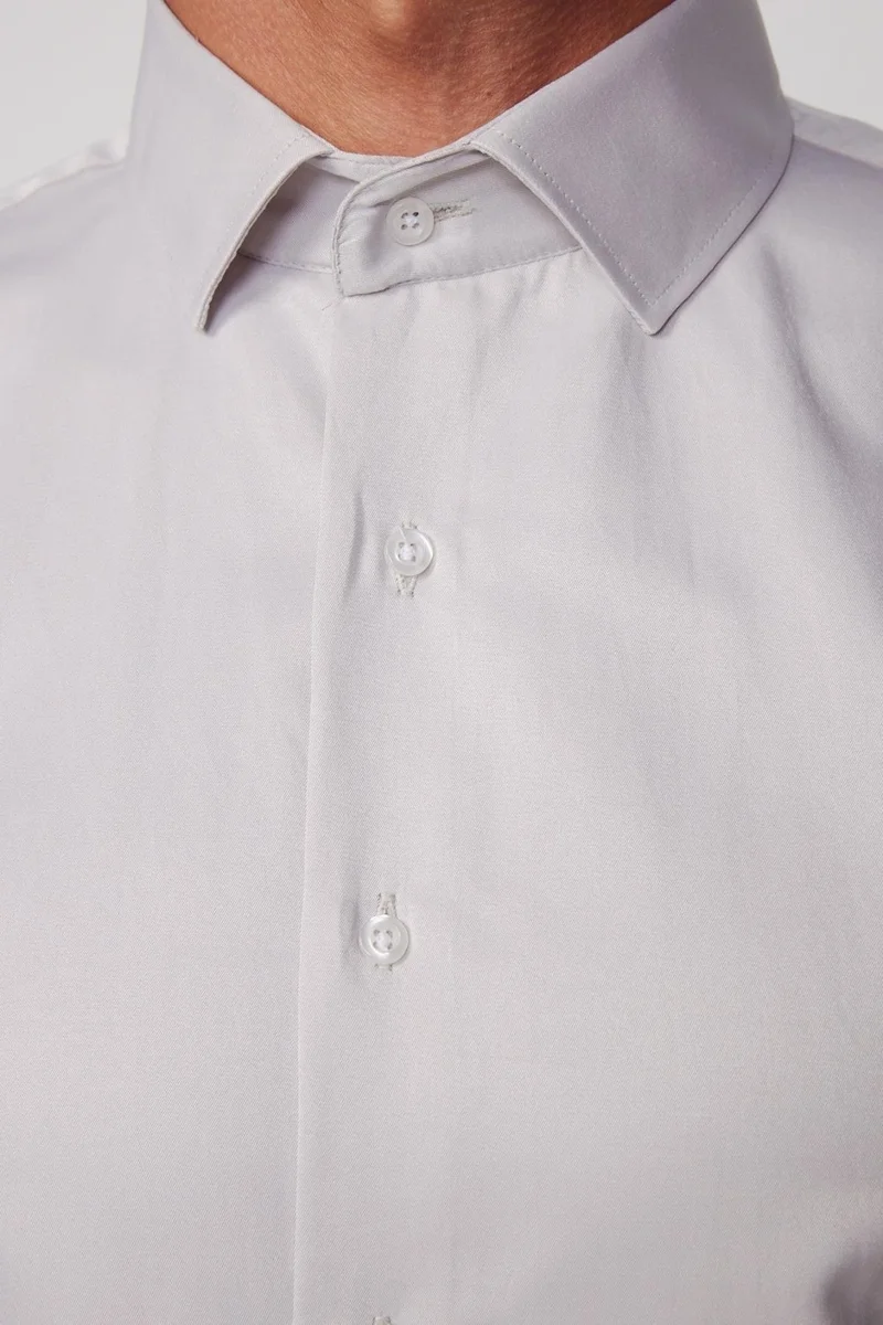 تودورس Slim Fit Cotton Plain Beige Men's Shirt