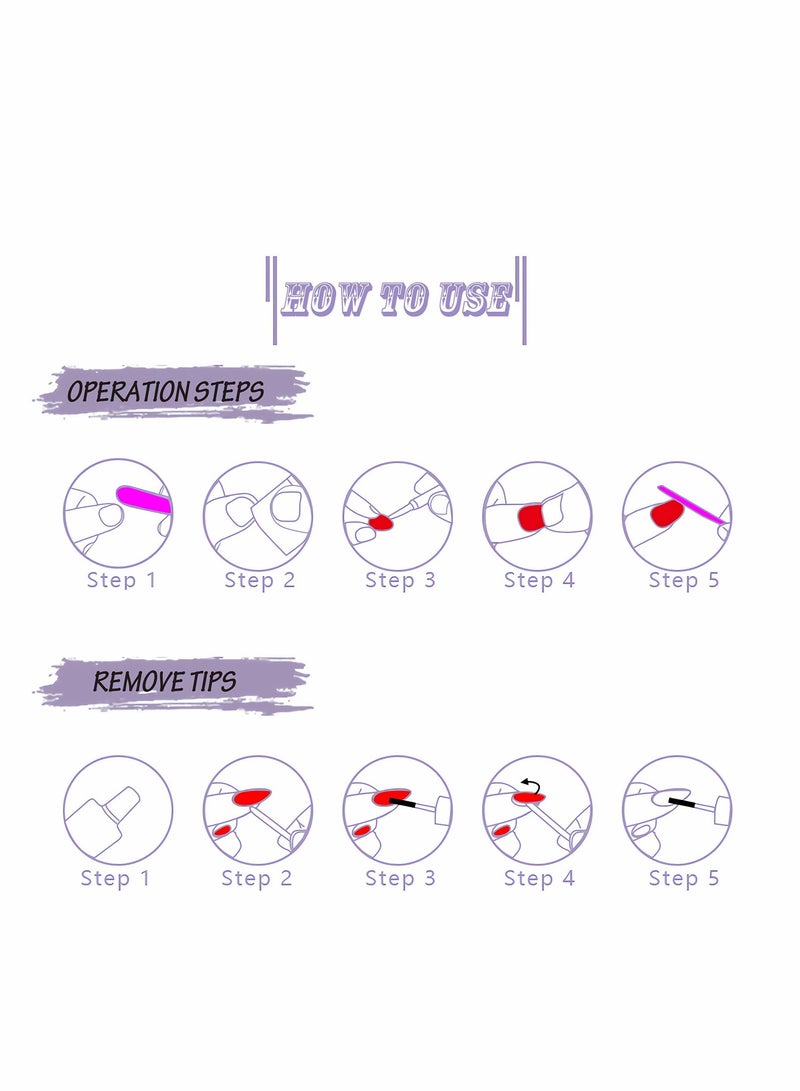 KASTWAVE 24 Pcs Blue Sky And White Clouds Nail Patch, Full Cover Long Fake Nails Glossy False Nails, Acrylic Nails for Women and Girls (Blue Cloud) - Image 4