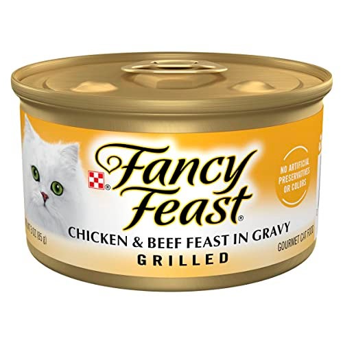 Fancy Feast Purina Fancy Feast Grilled Wet Cat Food Chicken and Beef in Wet Cat Food Gravy - (Pack of 24) 3 oz. Cans - Image 1