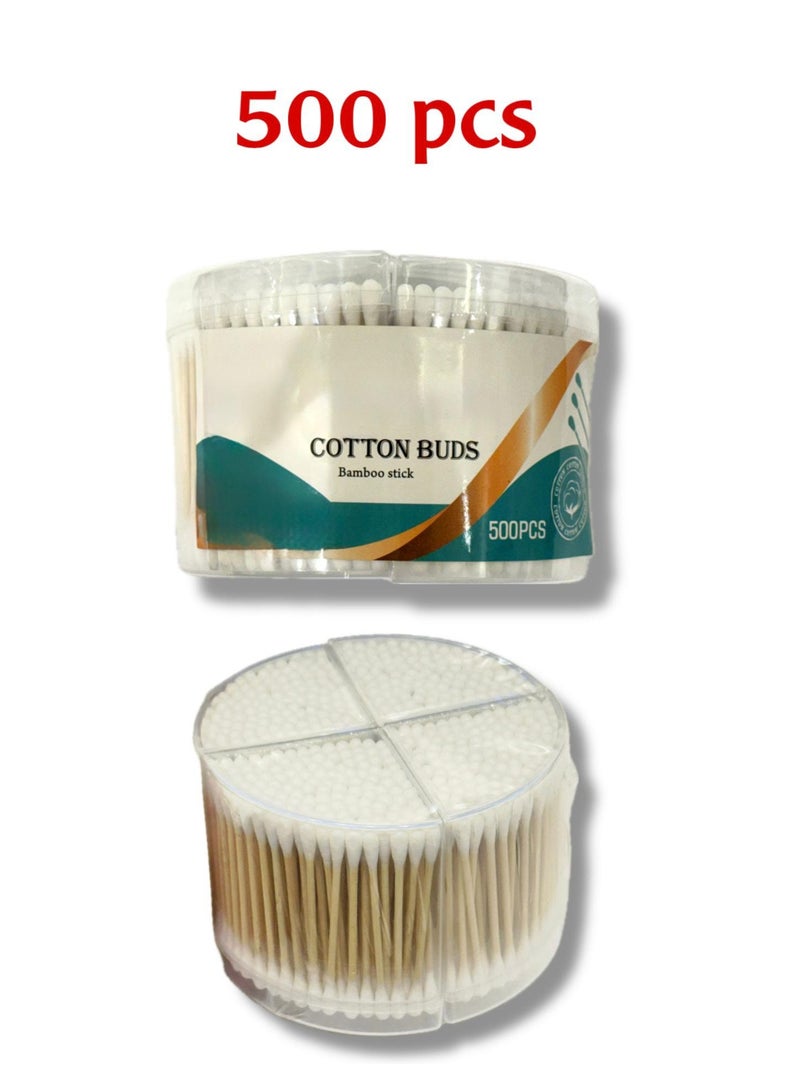Cotton Swabs - 500 Pieces: Ear cleaning swabs, wooden cotton swabs, 500 pieces of ear swabs, wooden cotton buds, swabs for ear, makeup, and nose cleaning, pure cotton swabs, 500 pure cotton ear swabs, ear cleaning sticks, cotton swabs for ears, ear wax removal sticks, cotton swabs for hearing, 500 cotton ear swabs, ear swabs, swabs for cleaning and wax removal from the ear, cotton buds, cotton ear sticks, ear swabs, multi-purpose cotton swabs, swabs for wiping and cleaning, swabs for cleaning tight spaces, swabs for ear wax removal, double-ended wooden cotton swabs, cotton swabs - 500 pieces.
