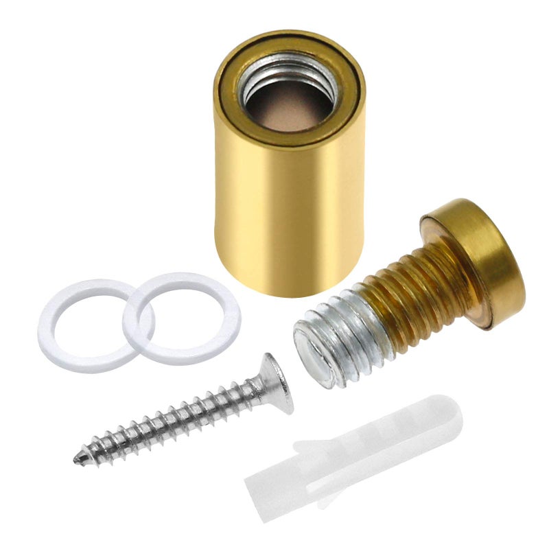 Luomorgo 24 Pcs 1/2" x 1" Stainless Steel Standoff Screws, Wall Sign Standoff Mounting Hardware Advertising Glass Standoff Nail for Hanging Acrylic Picture Frame, Gold - Image 5