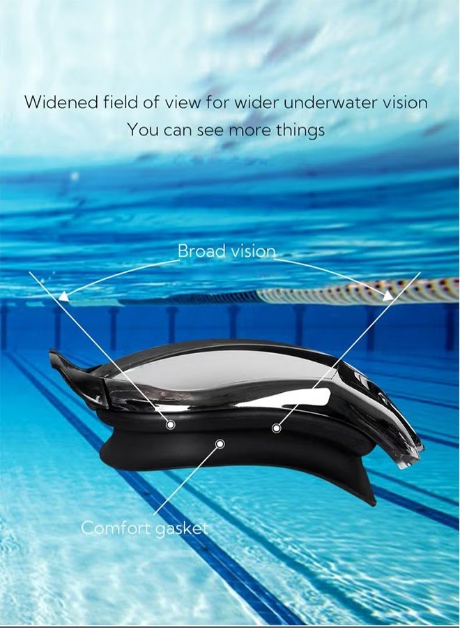 HD Swimming Goggles Set, with Swimming Cap, Earplugs, Nose Clip, Leak-Proof Goggles - Image 3