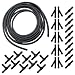lekudo Pack30 Car Windshield Washer Hose Kit 13 Ft Flexible Leakproof Rubber Hose with Ttype Ytype Itype Hose Connector Universal Connection Water Pump and Nozzle Accessories for Cars Black - Image 2