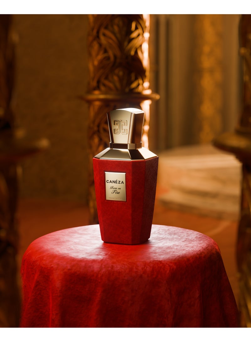 Canéza Rose on Fire Eau de Parfum for Women - Seductive Floral Leather Scent with Blackcurrant, Velvet Rose & Vanilla Musk | Elegant Long-Lasting Fragrance | 100ML - Image 5