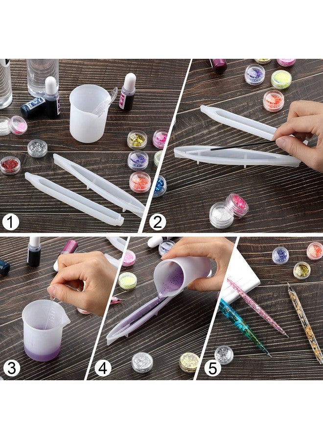 JANYUN 9 Pieces Pen Resin Mold Epoxy Resin Molds With 75 Pieces Ink Pen Refills Ballpoint Pen Silicone Molds Resin Casting Molds For Diy Resin Crafts Making - Image 3