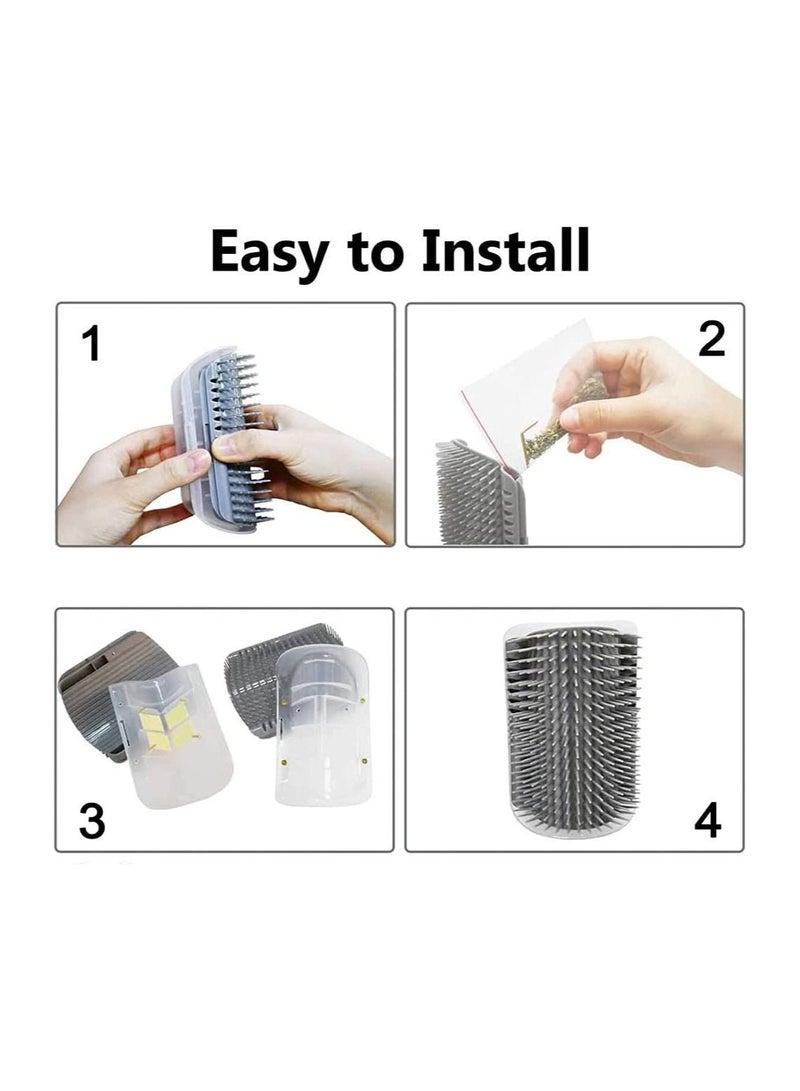 Corner Pet Brush Comb Play Cat Toy Plastic Scratch Bristles Arch Massager Self Grooming Cat Scratchers - Image 2