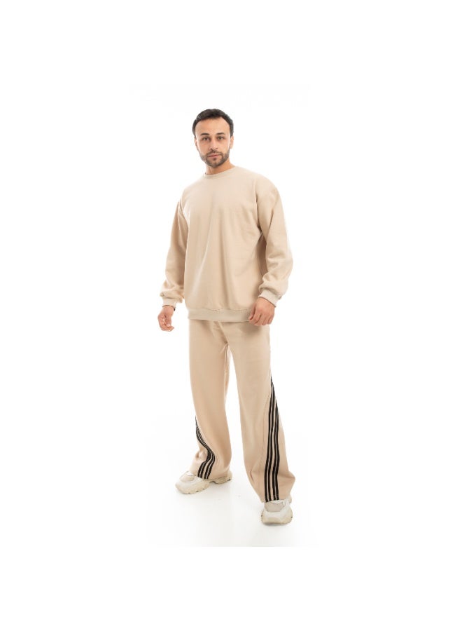 سيزار ترنج رجالي ميلتون شتوي بتصميم شرائط علي البنطلون - Image 2