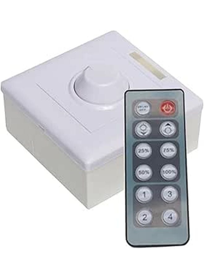12V 24V 16A Infrared Remote LED Dimmer 12 Key Adjustable Brightness Screw Control - Image 1