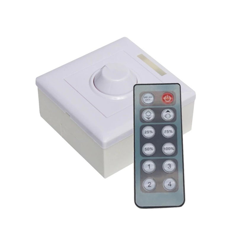 12V 24V 16A Infrared Remote LED Dimmer 12 Key Adjustable Brightness Screw Control - Image 2