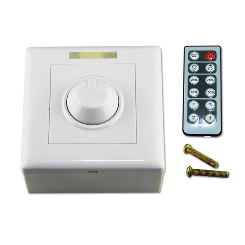 12V 24V 16A Infrared Remote LED Dimmer 12 Key Adjustable Brightness Screw Control - Image 3