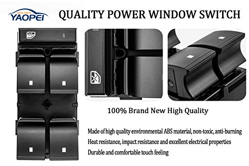 YAOPEI Driver Side Master Power Window Switch for 2007-2013 Chevrolet Chevy Silverado GMC Sierra Traverse HHR 1500 2500HD 3500HD Yukon Buick 25789692 20945129 D1954F129 D1954F - Image 5