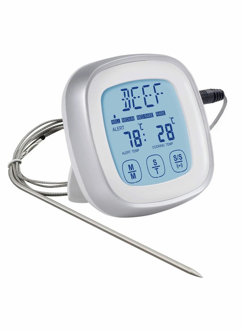 Y&D Food Thermometer, Digital for Cooking with Timer, Instant Read Meat Thermometer Grade and Waterproof Probe, Touch Screen, Preset Temperatures Kitchen, Grill Smoker - Image 1