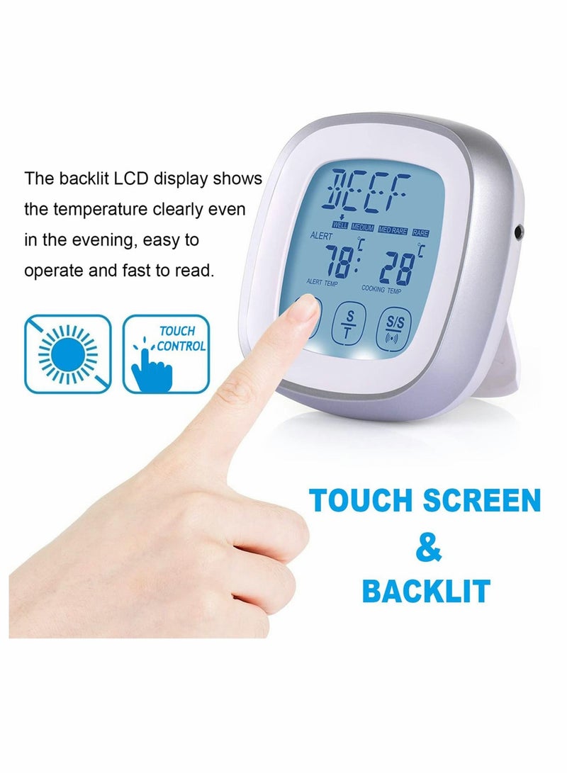 Y&D Food Thermometer, Digital for Cooking with Timer, Instant Read Meat Thermometer Grade and Waterproof Probe, Touch Screen, Preset Temperatures Kitchen, Grill Smoker - Image 2