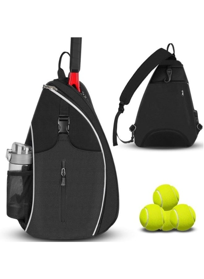 Bukela Tennis Bag for Men Women Tennis Racket Bags Tennis Backpack for Women Men Waterproof Crossbody Sling Pickleball Bags Pickleball Bag for Boys Girls Youth Tennis Racket Bag - Image 1