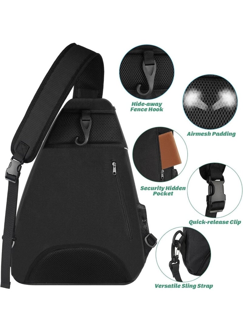 Bukela Tennis Bag for Men Women Tennis Racket Bags Tennis Backpack for Women Men Waterproof Crossbody Sling Pickleball Bags Pickleball Bag for Boys Girls Youth Tennis Racket Bag - Image 2