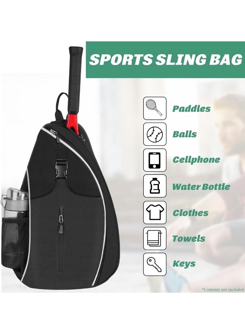 Bukela Tennis Bag for Men Women Tennis Racket Bags Tennis Backpack for Women Men Waterproof Crossbody Sling Pickleball Bags Pickleball Bag for Boys Girls Youth Tennis Racket Bag - Image 5